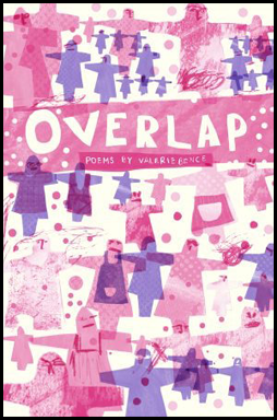 The jacket is white with a pink and mauve design of little girls or dolls in scarecrow positions, like the paper dolls you can cut out in a string. Between them are pink blobs of different sizes. The title is on large white hand drawn caps set against a band or banner of pink about one third down. Just below this in tiny white caps on a darker pink area is the author's name.