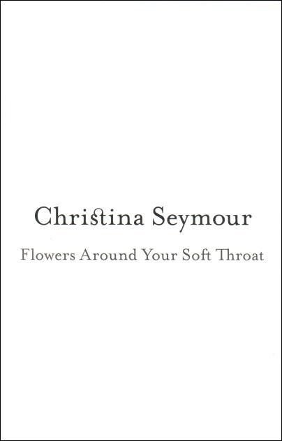 White cover. Author name large black lowercase in the middle and centres. The s and t of Christina are prominently ligatured. Underneath the title of the pamphlet in much small lower case letters.