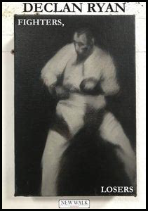 Most of the jacket is taken up with a darkish monocrhome photograph of a boxer, braced in typical defence position. He is standing against a black background whiich allows the words FIGHTERS and LOSERS in the top left corner and bottom right corner of the photograph to stand out in white caps. The author's name is on the white border that surrounds the photograph in large black letters. The publisher's logo can faintly be seen in the bottom white border. 
