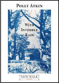 White cover with blue and white print of a house in a wood. Black lettering