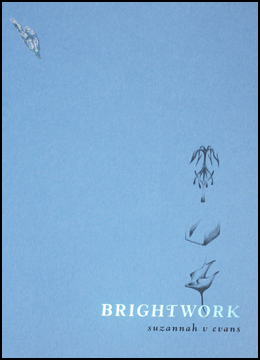 The jacket is clear, pale blue. Top right hand corner a leaf of sea-weed is in silver, and the title is in small boldened silver caps in the bottom right hand corner. Below this in tiny black lower case italics, the author's name. The right hand side of the jacket, lower half, bears three soft images, outlined or drawn in black, in a vertical line. It is clearly they are something precise but hard to say what. The first could be a piece of sea-weed or even a sea snail. The second could be the square wedge the bow of a boat is lodged into when moored. The third could be sea-weed, though the shape is quite like swallow's wings. 