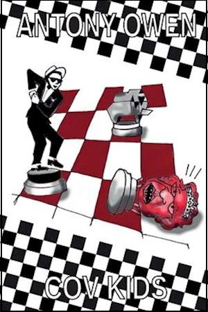 chequerboard chess game, red black and white