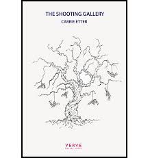 Cream cover with black capital lettering for title and author above an etching of a knarled leafless tree with pistols hanging from it by threads